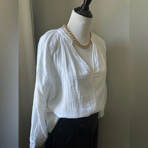H&M gauze Elegant White Women's Top